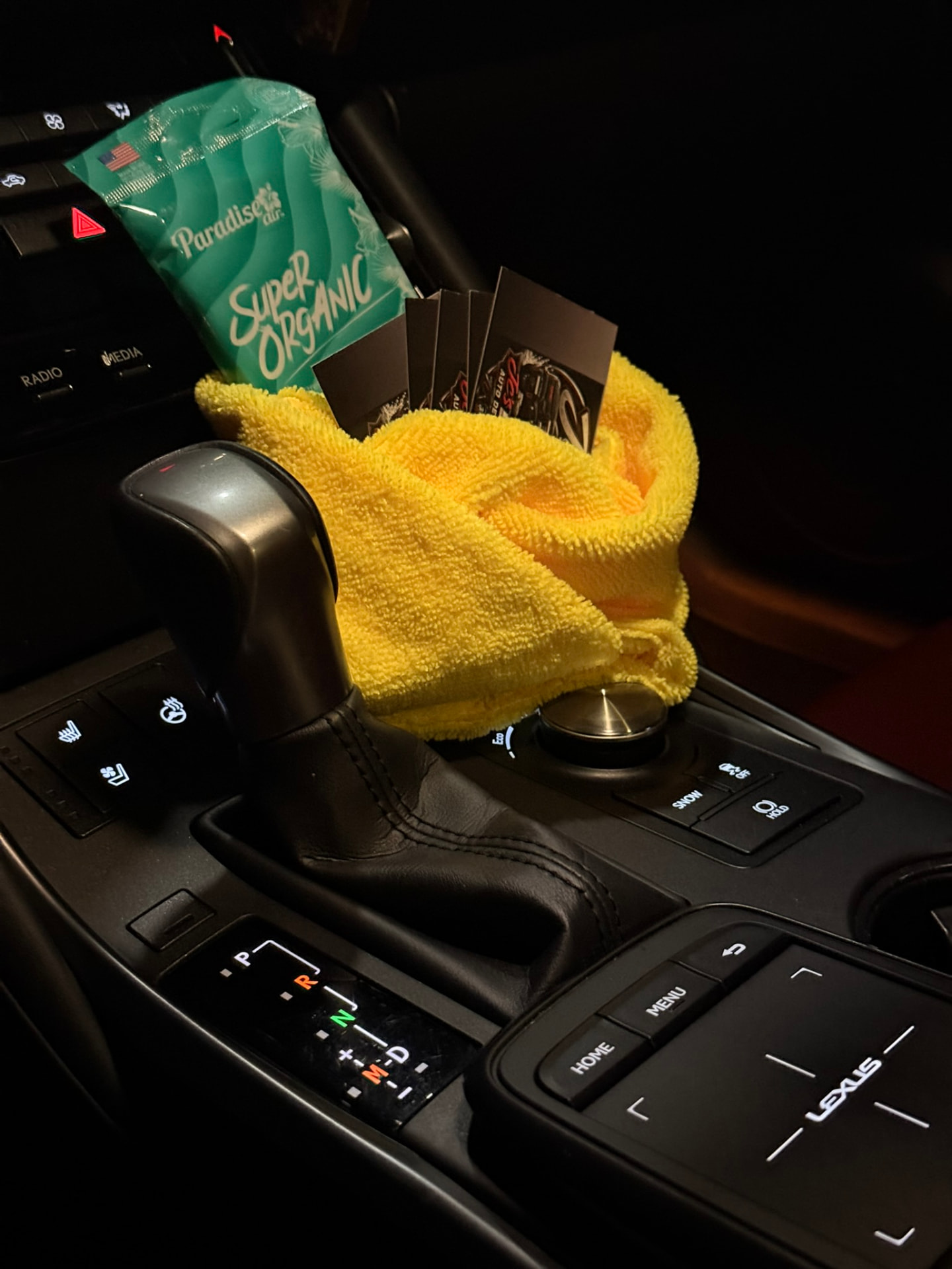Finished center console interior detail