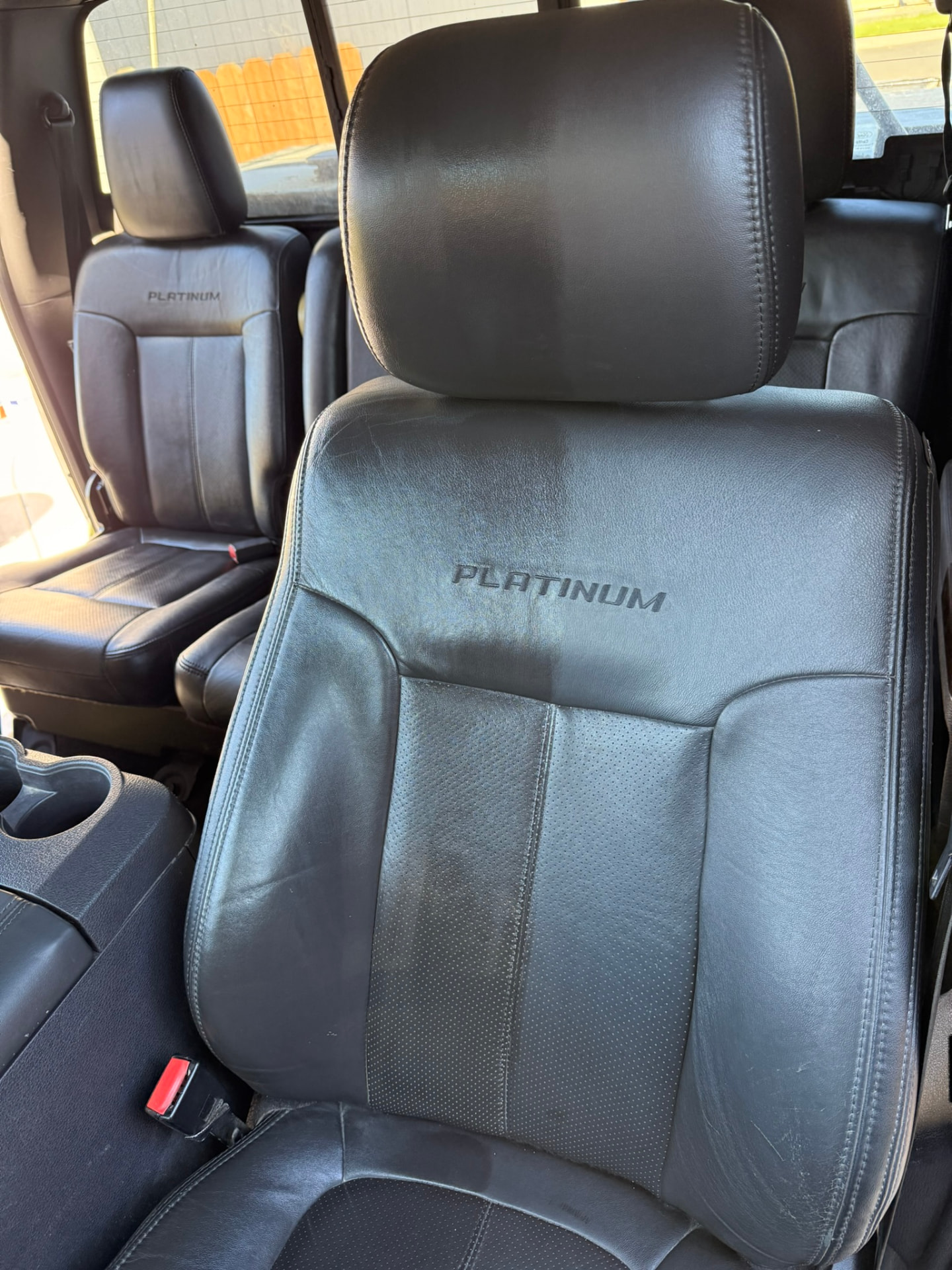 Platinum leather seats